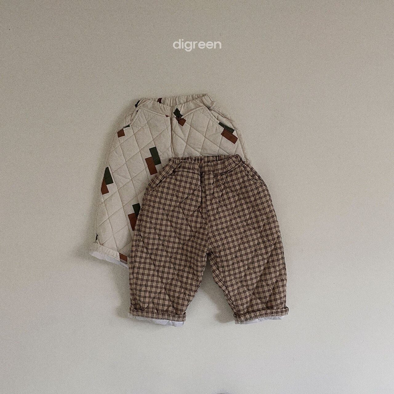 digreen quilting pants