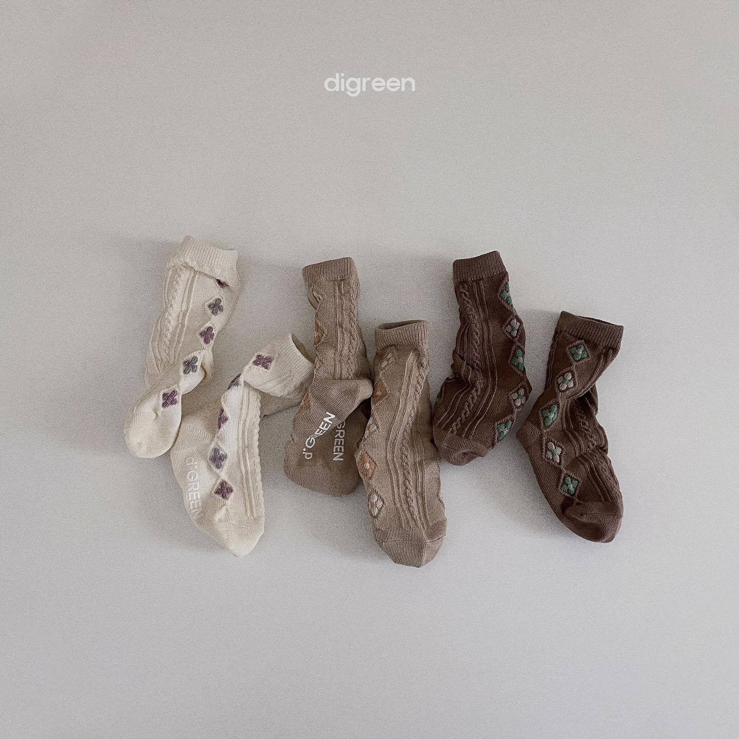 digreen natural flower socks set