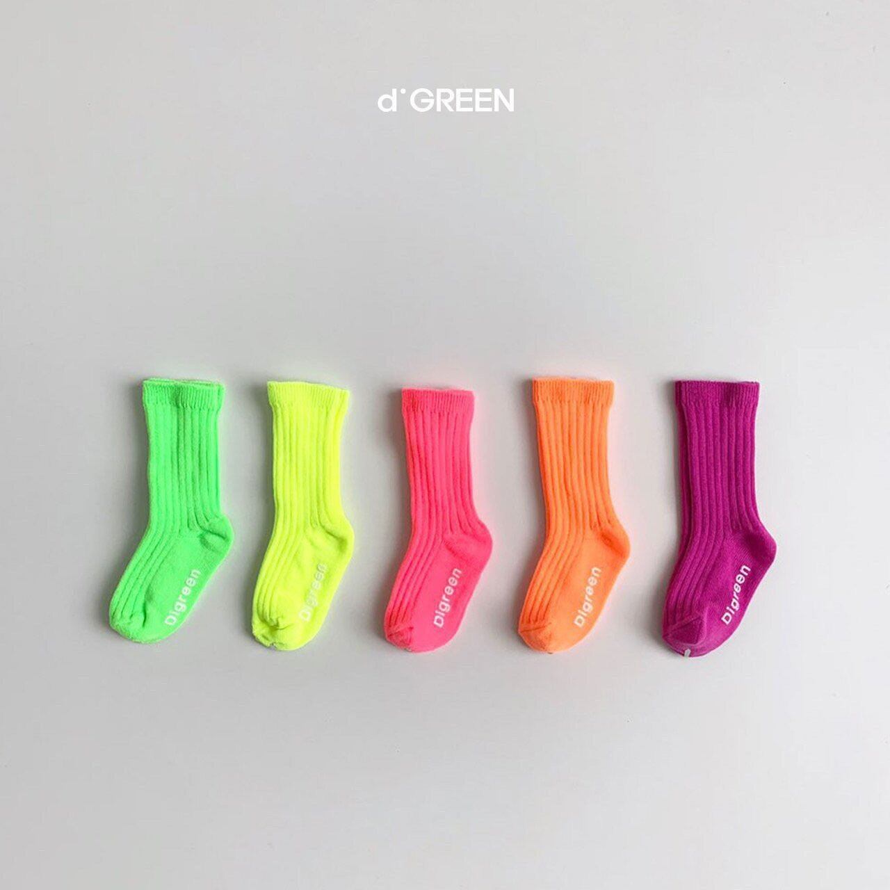 digreen neon color socks